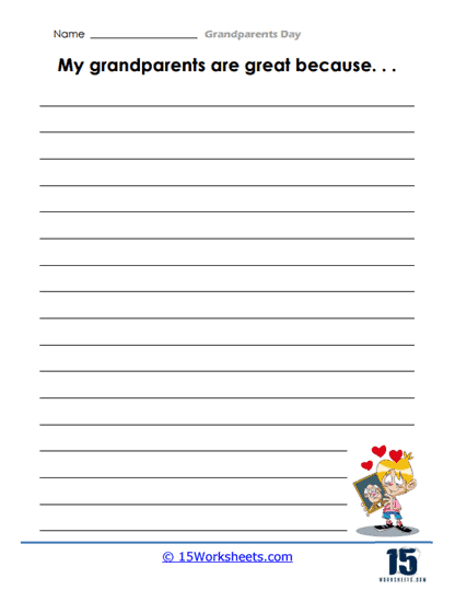 Why I Love Them Worksheet