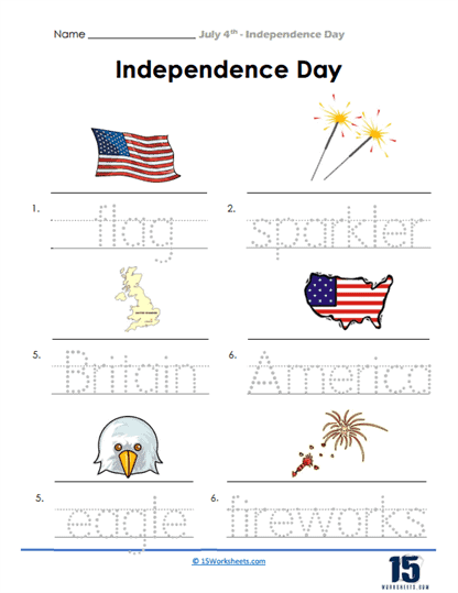 Holiday Words Worksheet