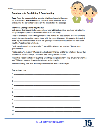Grammar Giggle Worksheet