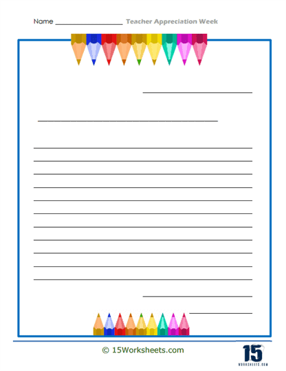 Thankful Thoughts Worksheet