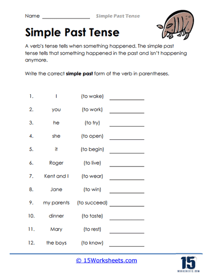 Wake Words Worksheet