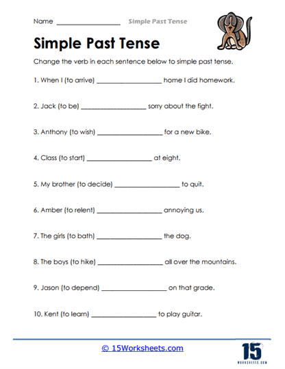Past Parade Worksheet