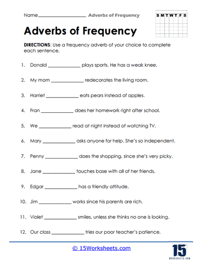 Daily Choices Worksheet