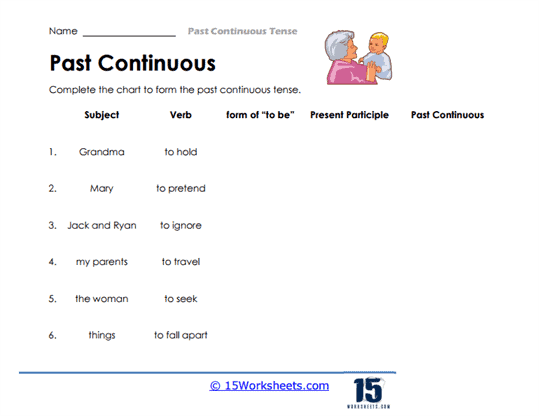 Tense Builder Worksheet