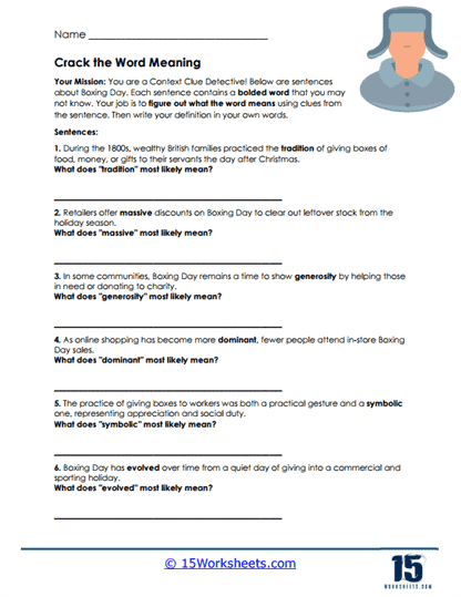 Word Sleuth Worksheet