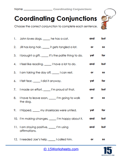 Fill & Connect Worksheet