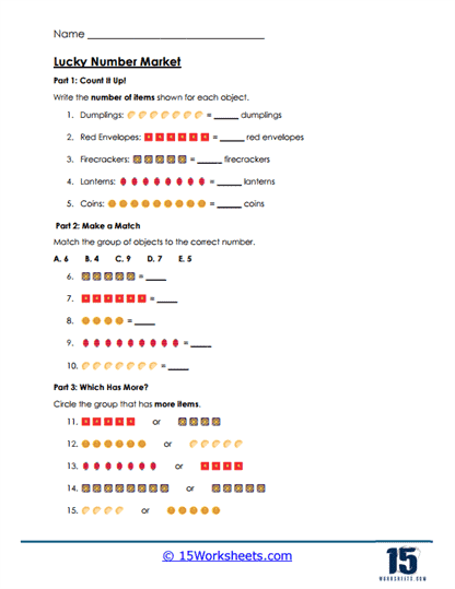 Counting Carnival Worksheet