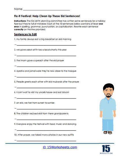 Sentence Sweep Worksheet