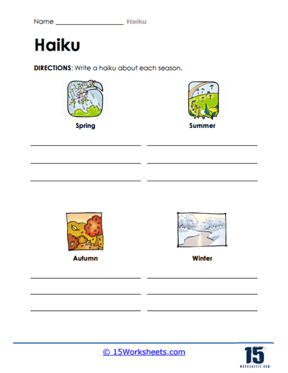 Seasonal Verses Worksheet