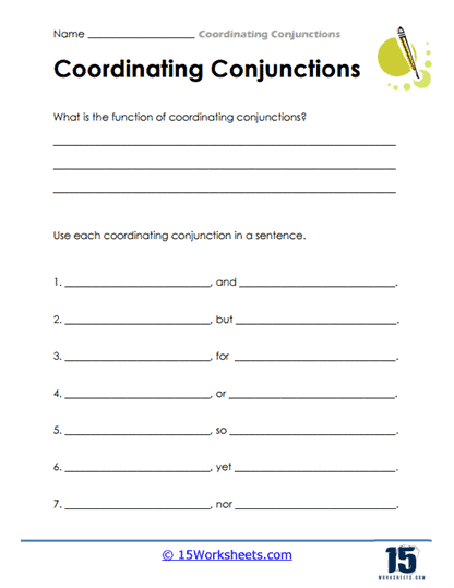Sentence Builders Worksheet