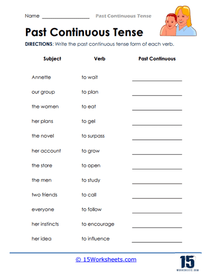 Tense Transform Worksheet