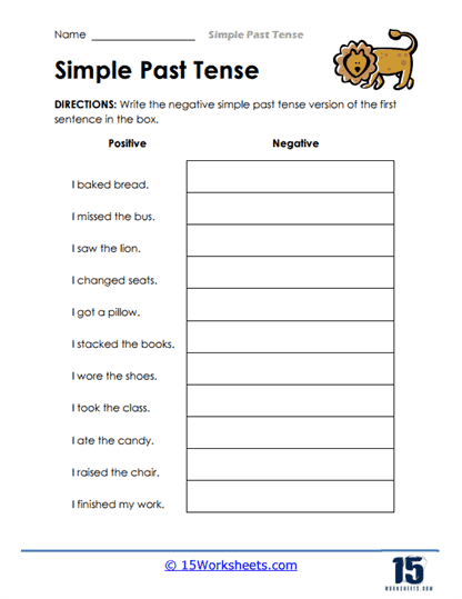 Tense Twister Worksheet