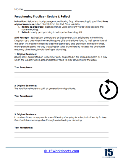 Restate Relay Worksheet