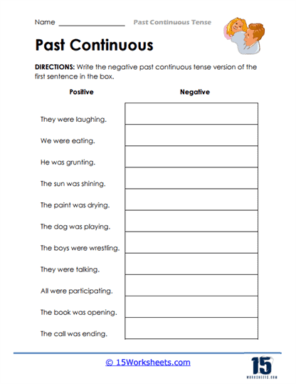 Tense Switch Worksheet