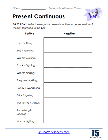 Tense Twister Worksheet