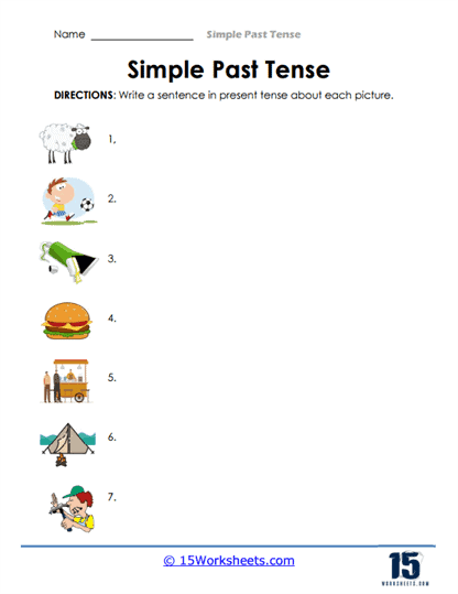 Tense Picture Worksheet