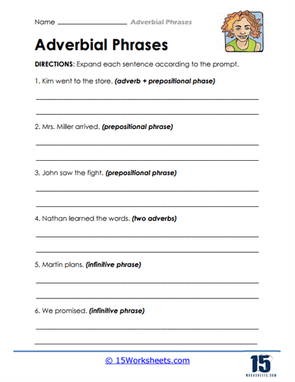 Phrase Expansion Worksheet