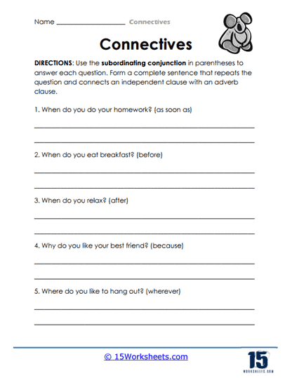 Clause Crafter Worksheet