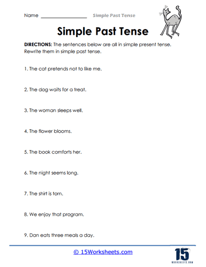 Tense Transformer Worksheet