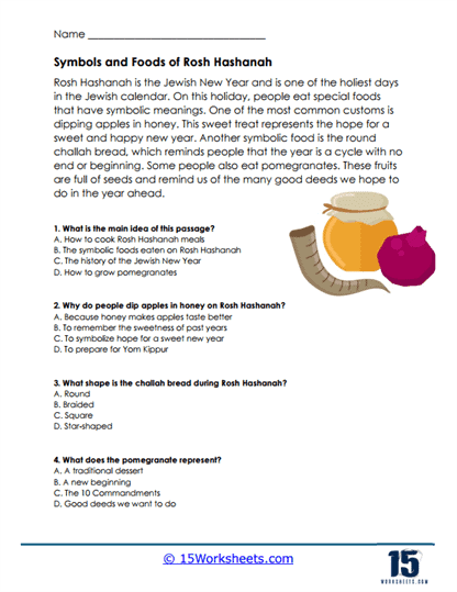 Holiday Symbols Worksheet