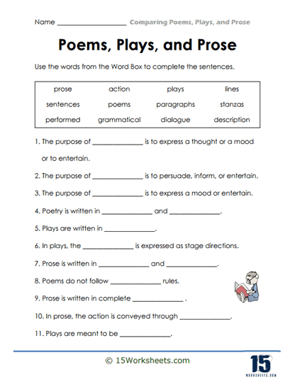 Sentence Sorter Worksheet