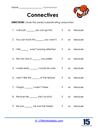 Sub Linker Worksheet