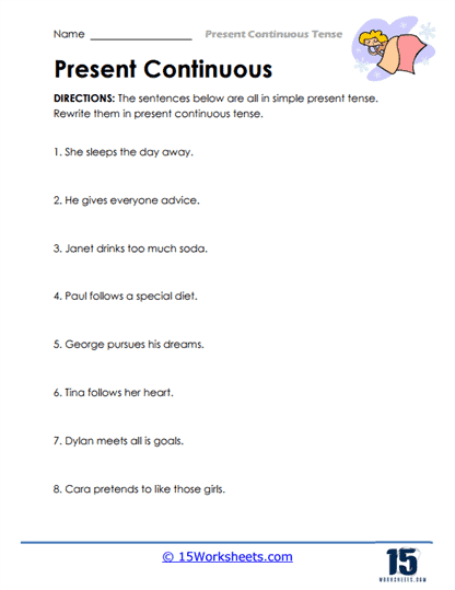 Tense Transformers Worksheet