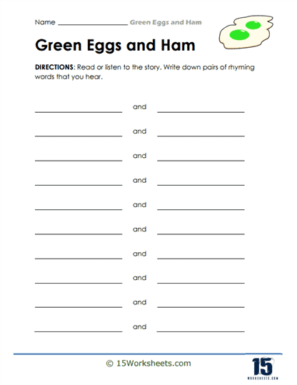 Rhyme Time Worksheet