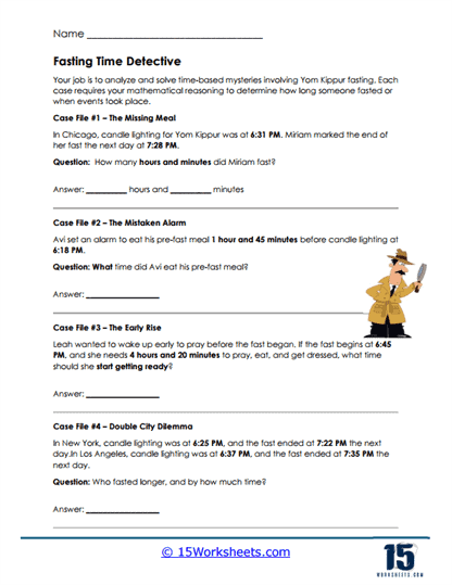 Fasting Clocks Worksheet
