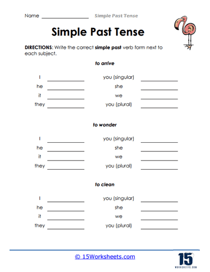 Verb Matrix Worksheet
