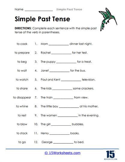 Sentence Switch Worksheet