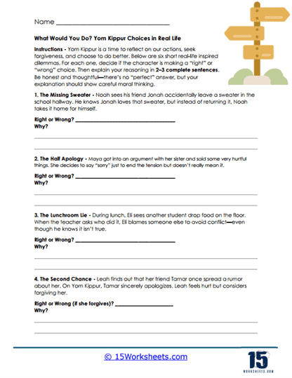 Moral Dilemma Worksheet
