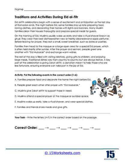 Eid Timeline Worksheet