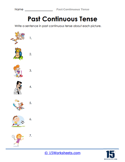 Picture Sentences Worksheet