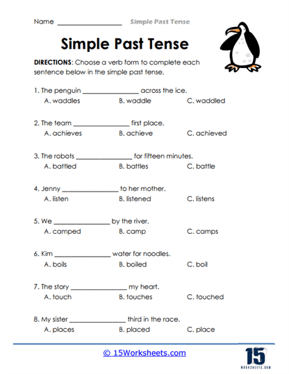 Penguin Picks Worksheet