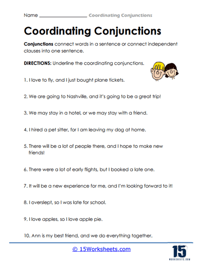 Underline Union Worksheet