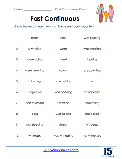 Tense Detective Worksheet