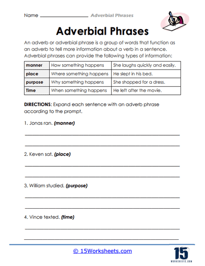 Phrase Builder Worksheet