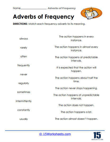 Meaning Match Worksheet