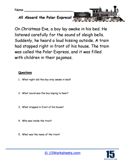 Midnight Train Worksheet