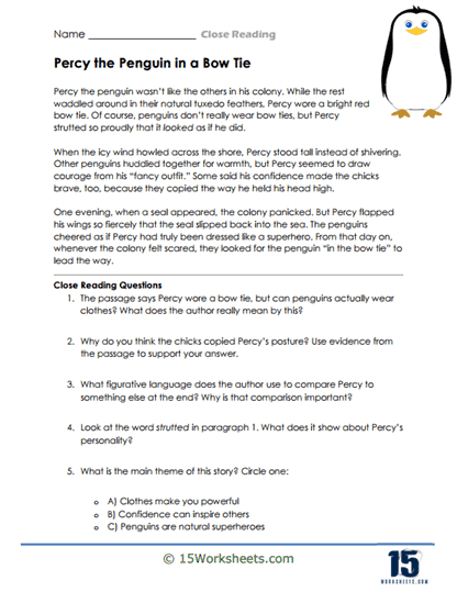 Bow Tie Boldness Worksheet