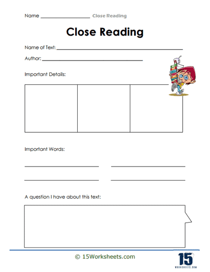 Detail Dig Worksheet