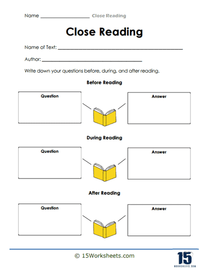 Question Journey Worksheet