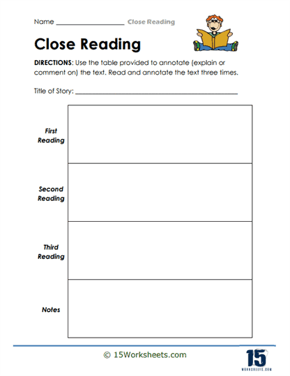 Triple Take Worksheet