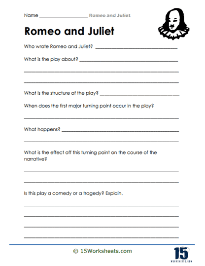 Tragic Turns Worksheet