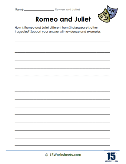 Tragedy Contrast Worksheet