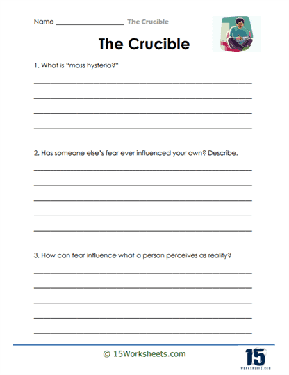 Fear Factor Worksheet