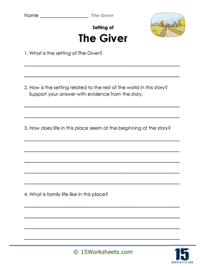 Setting Scene Worksheet