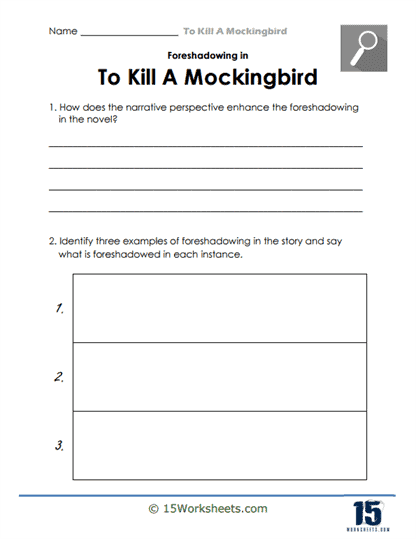 Foreshadow Focus Worksheet