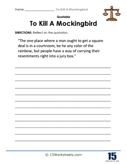 Justice Quote Worksheet